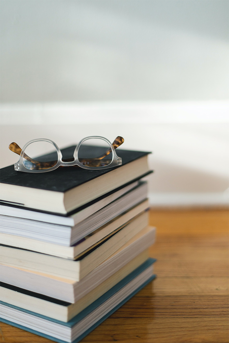 a stack of books