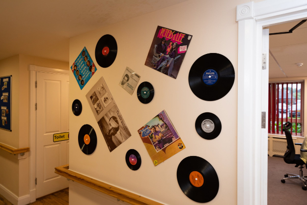Decor - records on the wall
