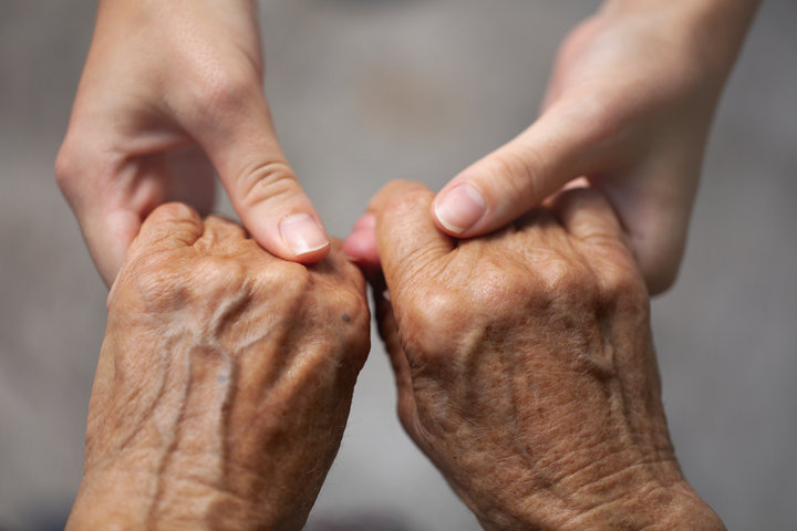 holding hands